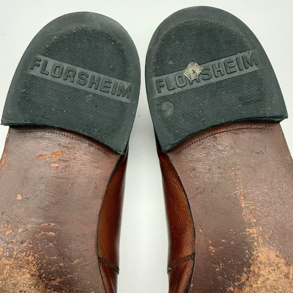 Florsheim Men's Brown Leather Loafers Size 10B Narrow Slip-On Dress Shoes